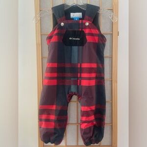 Columbia Red and Black Checkered Kids Snow Suit